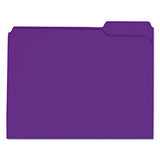 Reinforced Top-tab File Folders, 1-3-cut Tabs, Letter Size, Violet, 100-box