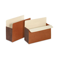 Redrope Expanding File Pockets, 7" Expansion, Letter Size, Brown, 5-box