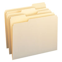 Top Tab File Folders, 1-3-cut Tabs: Assorted, Letter Size, 0.75" Expansion, Manila, 250-carton