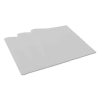 Plastic Twin-pocket Report Covers With 3 Fasteners, 100 Sheets, White, 10-pk