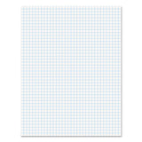 Quadrille-rule Glue Top Pads, 4 Sq-in Quadrille Rule, 8.5 X 11, White, 50 Sheets, Dozen