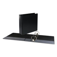 Deluxe Round Ring View Binder, 3 Rings, 0.5" Capacity, 11 X 8.5, Black