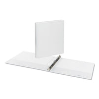 Deluxe Round Ring View Binder, 3 Rings, 0.5" Capacity, 11 X 8.5, White