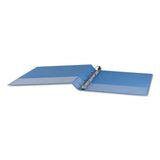 Deluxe Round Ring View Binder, 3 Rings, 1" Capacity, 11 X 8.5, Light Blue