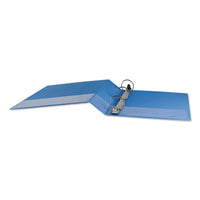 Deluxe Round Ring View Binder, 3 Rings, 2" Capacity, 11 X 8.5, Light Blue