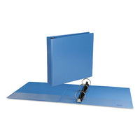Deluxe Round Ring View Binder, 3 Rings, 2" Capacity, 11 X 8.5, Light Blue