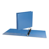 Deluxe Round Ring View Binder, 3 Rings, 2" Capacity, 11 X 8.5, Light Blue