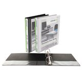 Slant-ring View Binder, 3 Rings, 1" Capacity, 11 X 8.5, Black