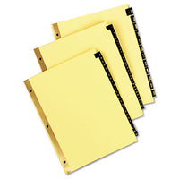 Deluxe Preprinted Simulated Leather Tab Dividers With Gold Printing, 12-tab, Jan. To Dec., 11 X 8.5, Buff, 1 Set
