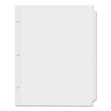 Self-tab Index Dividers, 5-tab, 11 X 8.5, White, 36 Sets