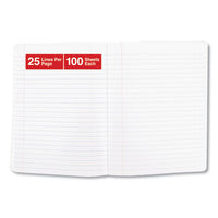 Composition Book, Wide-legal Rule, Black Marble Cover, 9.75 X 7.5, 100 Sheets, 6-pack