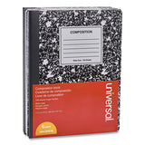 Composition Book, Wide-legal Rule, Black Marble Cover, 9.75 X 7.5, 100 Sheets, 6-pack