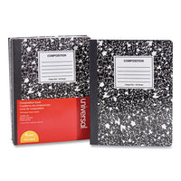 Composition Book, Medium-college Rule, Black Marble, 9.75 X 7.5, 100 Sheets, 6-pack