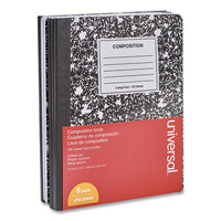 Composition Book, Medium-college Rule, Black Marble, 9.75 X 7.5, 100 Sheets, 6-pack
