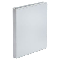 Economy Round Ring View Binder, 3 Rings, 1" Capacity, 11 X 8.5, White, 12-carton