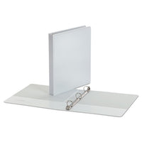 Economy Round Ring View Binder, 3 Rings, 1" Capacity, 11 X 8.5, White, 12-carton