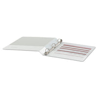 Economy Round Ring View Binder, 3 Rings, 1" Capacity, 11 X 8.5, White, 12-carton