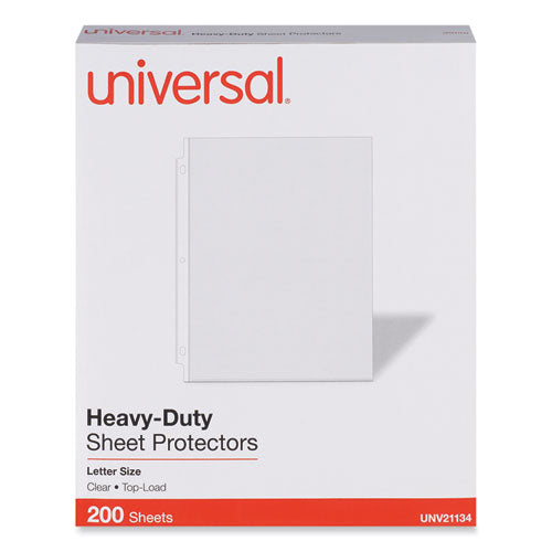 Top-load Poly Sheet Protectors, Heavy Gauge, Letter Size, Clear, 200-pack