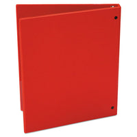 Economy Non-view Round Ring Binder, 3 Rings, 0.5" Capacity, 11 X 8.5, Red