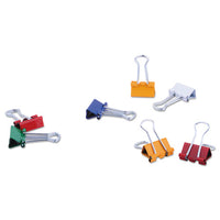 Binder Clips In Dispenser Tub, Mini, Assorted Colors, 60-pack