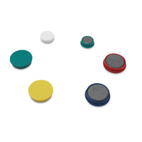 High-intensity Assorted Magnets, 3-4", 1 1-4" & 1 1-2" Dia, Asst Colors, 30-pk