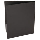 Economy Non-view Round Ring Binder, 3 Rings, 1" Capacity, 11 X 8.5, Black