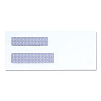 Double Window Business Envelope, #8 5-8, Square Flap, Gummed Closure, 3.63 X 8.88 White, 500-box