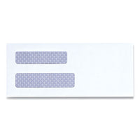 Double Window Business Envelope, #8 5-8, Square Flap, Self-adhesive, 3.63 X 8.63, 500-pack