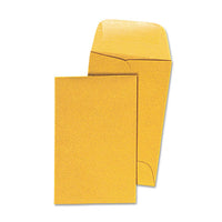 Kraft Coin Envelope, #1, Round Flap, Gummed Closure, 2.25 X 3.5, Light Brown Kraft, 500-box