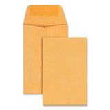 Kraft Coin Envelope, #1, Round Flap, Gummed Closure, 2.25 X 3.5, Light Brown Kraft, 250-box