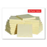 Self-stick Note Pads, 3 X 3, Yellow, 100-sheet, 18-pack