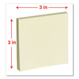 Fan-folded Self-stick Pop-up Note Pads, 3" X 3", Yellow, 90-sheet, 24-pack