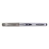 Stick Gel Pen, Medium 0.7mm, Blue Ink, Silver-blue Barrel, Dozen