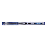 Stick Gel Pen, Medium 0.7mm, Blue Ink, Silver-blue Barrel, Dozen