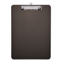 Plastic Clipboard With Low Profile Clip, 1-2" Cap, 8 1-2 X 11, Translucent Black