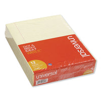 Glue Top Pads, Narrow Rule, 8.5 X 11, Canary, 50 Sheets, Dozen