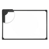 Design Series Magnetic Steel Dry Erase Board, 24 X 18, White, Black Frame