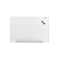 Frameless Magnetic Glass Marker Board, 36" X 24", White