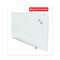 Frameless Magnetic Glass Marker Board, 36" X 24", White