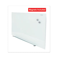 Frameless Magnetic Glass Marker Board, 48" X 36", White