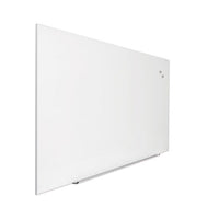 Frameless Magnetic Glass Marker Board, 72" X 48", White