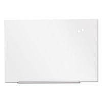 Frameless Magnetic Glass Marker Board, 72" X 48", White