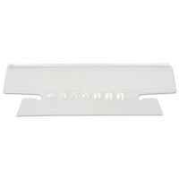 Hanging File Folder Plastic Index Tabs, 1-3-cut, Clear, 3.7" Wide, 50-pack
