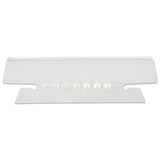 Hanging File Folder Plastic Index Tabs, 1-3-cut, Clear, 3.7" Wide, 50-pack