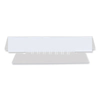 Hanging File Folder Plastic Index Tabs, 1-3-cut, Clear, 3.7" Wide, 50-pack