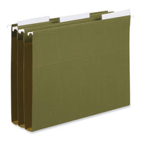 Hanging File Folder Plastic Index Tabs, 1-3-cut, Clear, 3.7" Wide, 50-pack