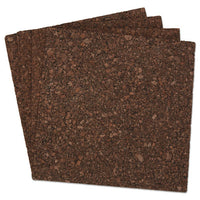 Cork Tile Panels, Dark Brown, 12 X 12, 4-pack