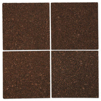 Cork Tile Panels, Dark Brown, 12 X 12, 4-pack