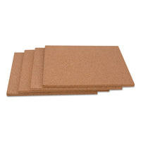 Cork Tile Panels, Brown, 12 X 12, 4-pack