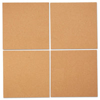 Cork Tile Panels, Brown, 12 X 12, 4-pack